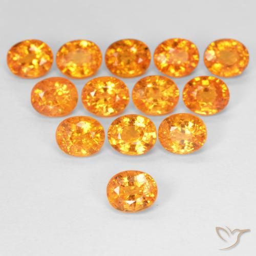 0.63ct Натуральный Интенсивный апельсин Спессартитовая пряжа, Овал, Чистота VS