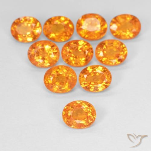 0.55ct Натуральный Средний апельсин Спессартитовая пряжа, Овал, Чистота VS