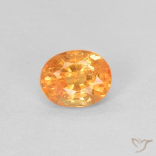 0.37ct Натуральный Ярко-оранжевый Спессартитовая пряжа, Овал, VS-SI