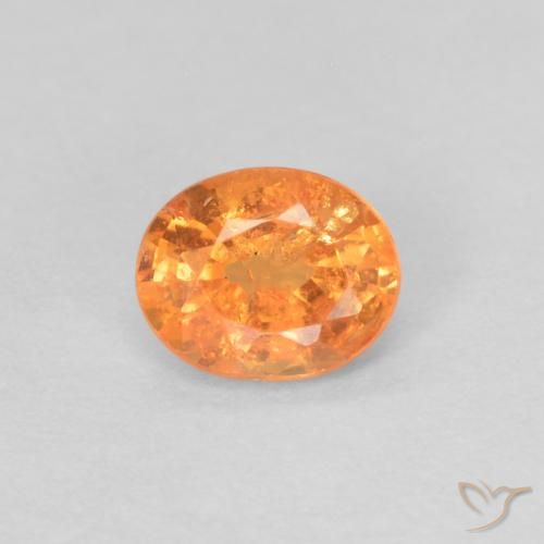 0.35ct Натуральный Ярко-оранжевый Спессартитовая пряжа, Овал, VS-SI