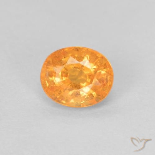 0.43ct Натуральный Интенсивный апельсин Спессартитовая пряжа, Овал, VS-SI