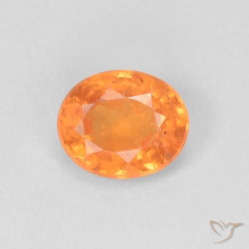 0.49ct Натуральный Ярко-оранжевый Спессартитовая пряжа, Овал, Чистота VS