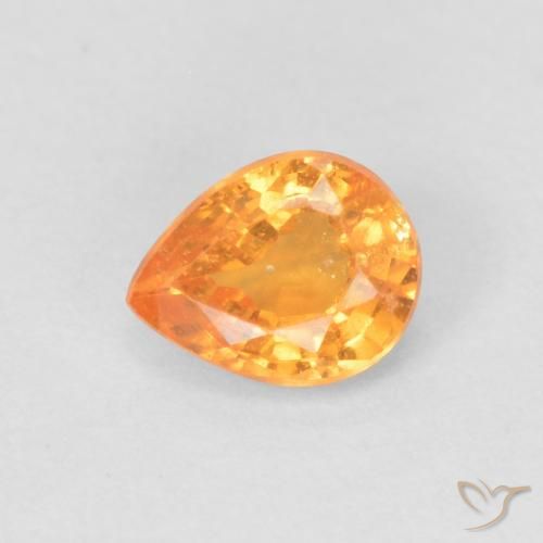 0.42ct Натуральный Интенсивный апельсин Спессартитовая пряжа, Форма груши, Чистота VS