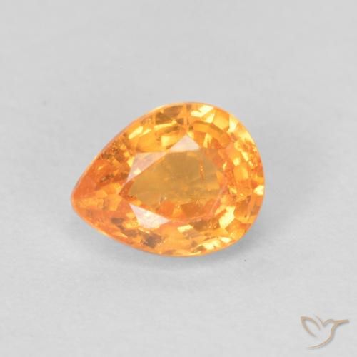 0.48ct Натуральный Интенсивный апельсин Спессартитовая пряжа, Форма груши, Чистота VS
