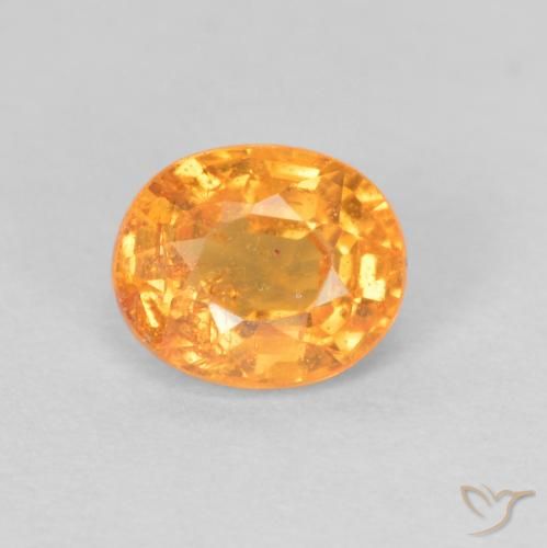 0.55ct Натуральный Интенсивный апельсин Спессартитовая пряжа, Овал, VS-SI