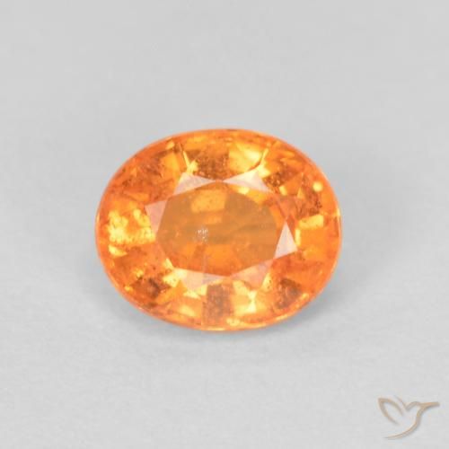 0.59ct Натуральный Средний апельсин Спессартитовая пряжа, Овал, VS-SI