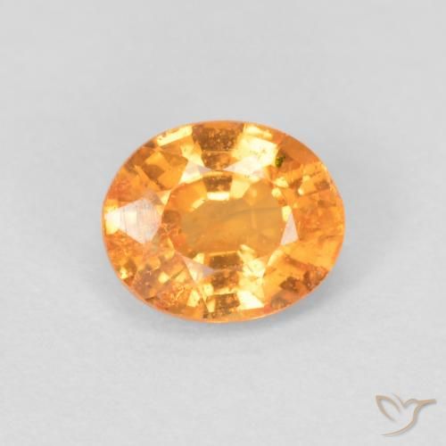 0.56ct Натуральный Ярко-оранжевый Спессартитовая пряжа, Овал, VS-SI