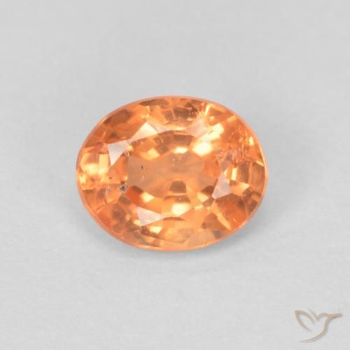 0.54ct Натуральный Средний апельсин Спессартитовая пряжа, Овал, Чистота VS