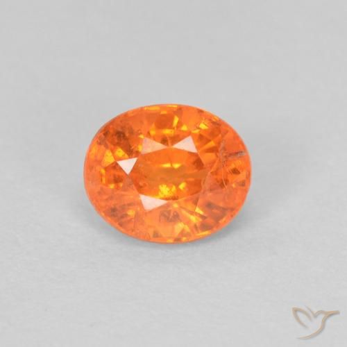 0.54ct Натуральный Огонь Оранжевый Спессартитовая пряжа, Овал, Чистота VS