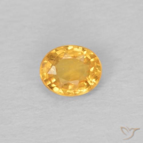 0.25ct Натуральный Оранжево-золотой Спессартитовая пряжа, Овал, Чистота VS