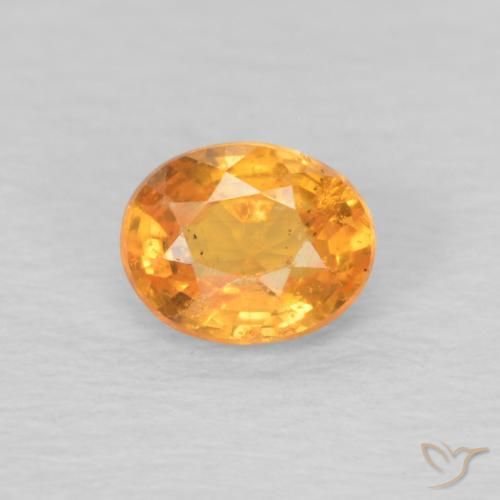 0.38ct Натуральный Ярко-оранжевый Спессартитовая пряжа, Овал, Чистота VS