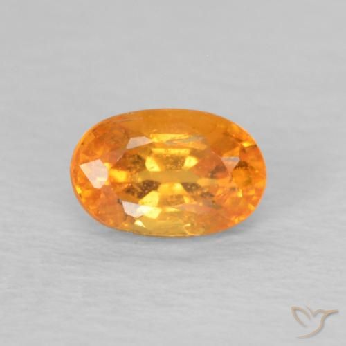 0.45ct Натуральный Медово-оранжевый Спессартитовая пряжа, Овал, Чистота VS