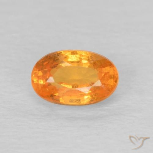 0.46ct Натуральный Средний апельсин Спессартитовая пряжа, Овал, Чистота VS