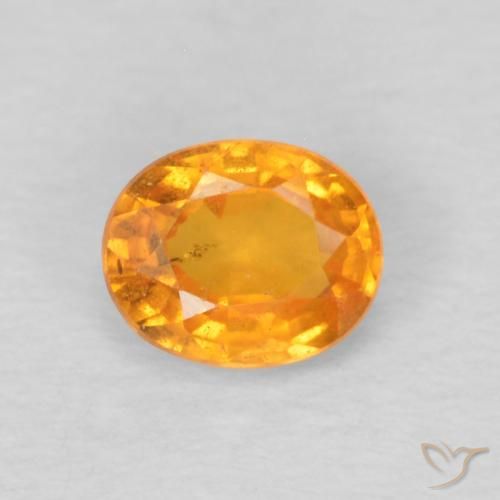 0.50ct Натуральный Янтарный Апельсин Спессартитовая пряжа, Овал, Чистота VS