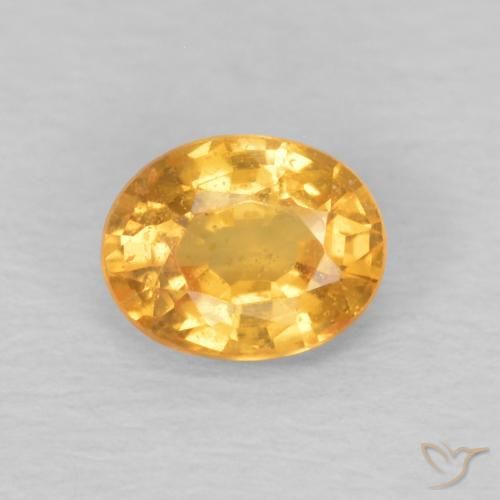 0.47ct Натуральный Оранжево-золотой Спессартитовая пряжа, Овал, Чистота VS