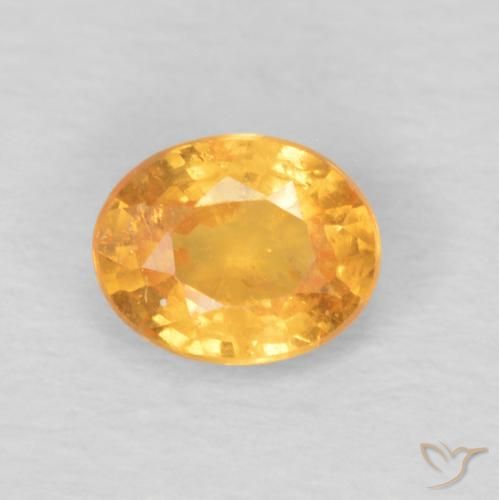 0.47ct Натуральный Медово-оранжевый Спессартитовая пряжа, Овал, Чистота VS