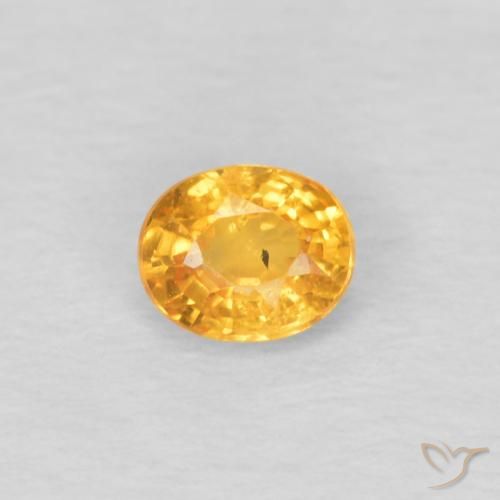 0.25ct Натуральный Оранжево-золотой Спессартитовая пряжа, Овал, Чистота VS