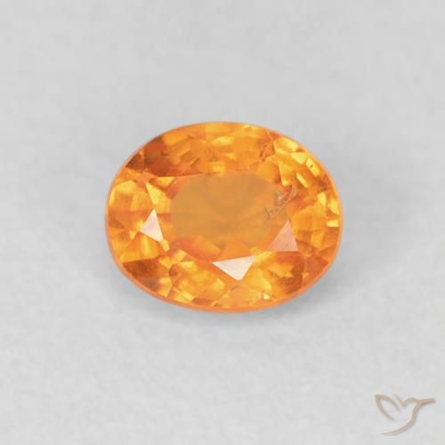 0.53ct Натуральный Ярко-оранжевый Спессартитовая пряжа, Овал, Чистота VS