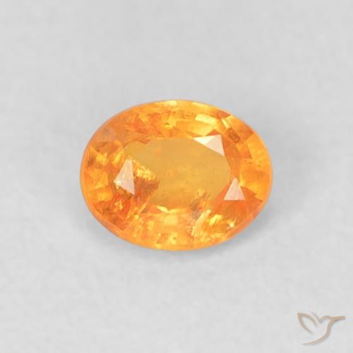 0.53ct Натуральный Ярко-оранжевый Спессартитовая пряжа, Овал, VS-SI