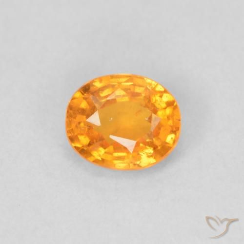 0.43ct Натуральный Интенсивный апельсин Спессартитовая пряжа, Овал, Чистота VS