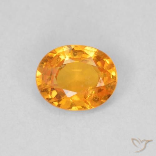 0.48ct Натуральный Медово-оранжевый Спессартитовая пряжа, Овал, Чистота VS