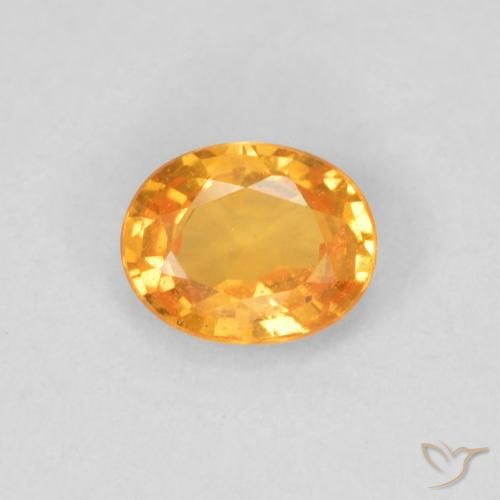 0.40ct Натуральный Медово-оранжевый Спессартитовая пряжа, Овал, Чистота VS