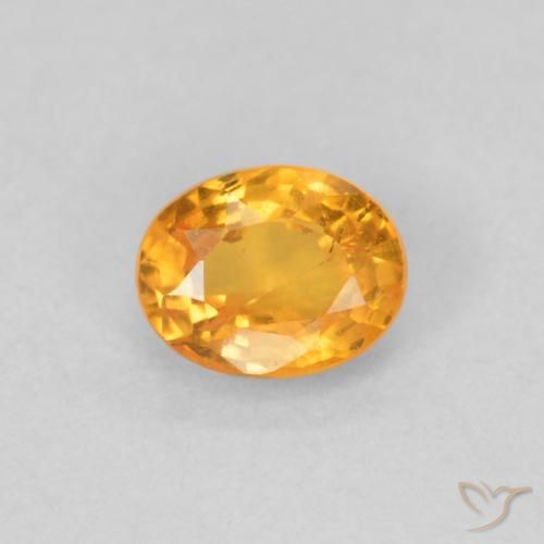 0.46ct Натуральный Средний апельсин Спессартитовая пряжа, Овал, VS-SI