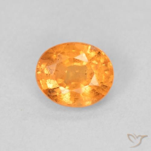 0.54ct Натуральный Медово-оранжевый Спессартитовая пряжа, Овал, VS-SI