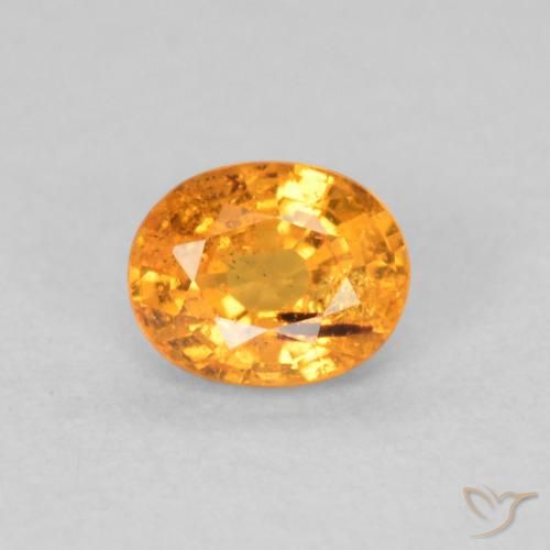 0.55ct Натуральный Медово-оранжевый Спессартитовая пряжа, Овал, VS-SI
