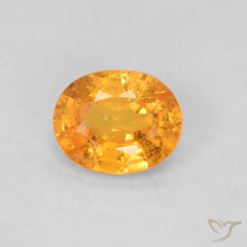 0.48ct Натуральный Средний апельсин Спессартитовая пряжа, Овал, VS-SI