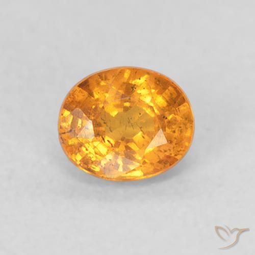 0.59ct Натуральный Средний апельсин Спессартитовая пряжа, Овал, Чистота VS