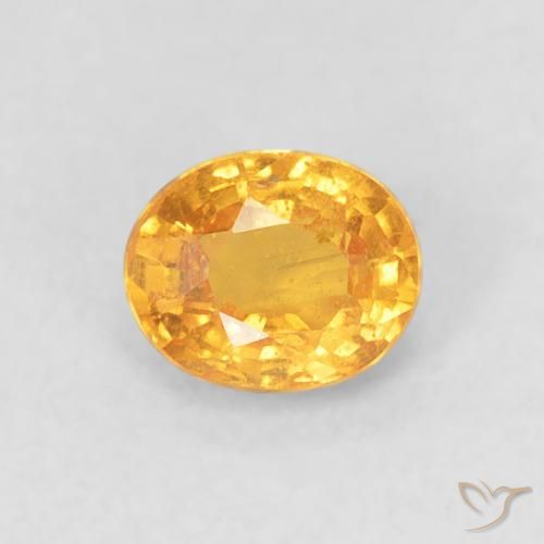 0.57ct Натуральный Средний апельсин Спессартитовая пряжа, Овал, Чистота VS