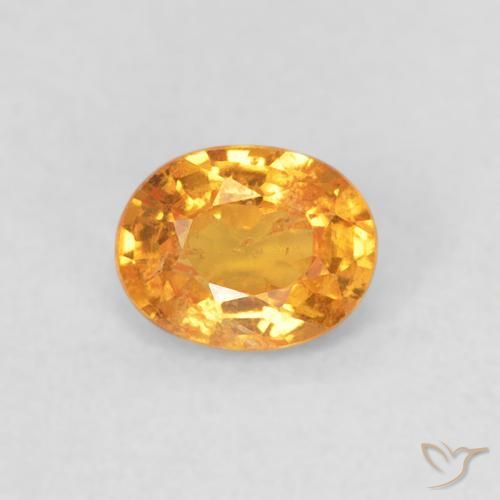 0.43ct Натуральный Оранжево-золотой Спессартитовая пряжа, Овал, Чистота VS
