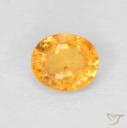 0.52ct Натуральный Темно-оранжево-золотой Спессартитовая пряжа, Овал, Чистота VS