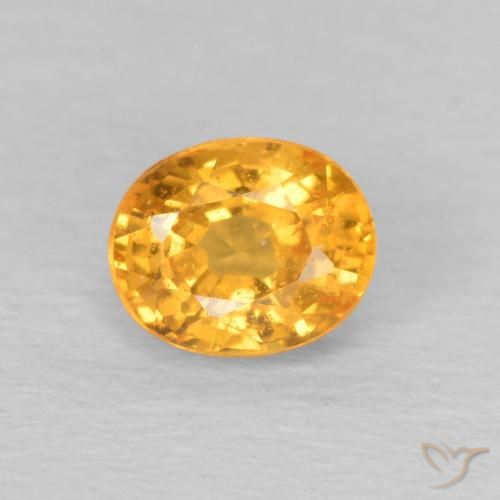 0.58ct Натуральный Темно-оранжево-золотой Спессартитовая пряжа, Овал, Чистота VS