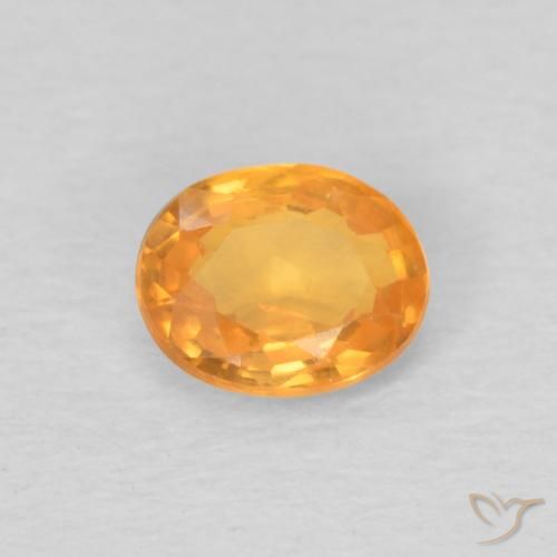 0.44ct Натуральный Абрикос Апельсин Спессартитовая пряжа, Овал, Чистота VS