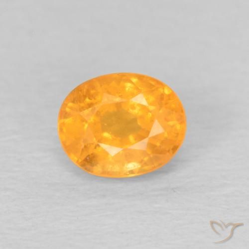 0.61ct Натуральный Оранжево-золотой Спессартитовая пряжа, Овал, Чистота VS