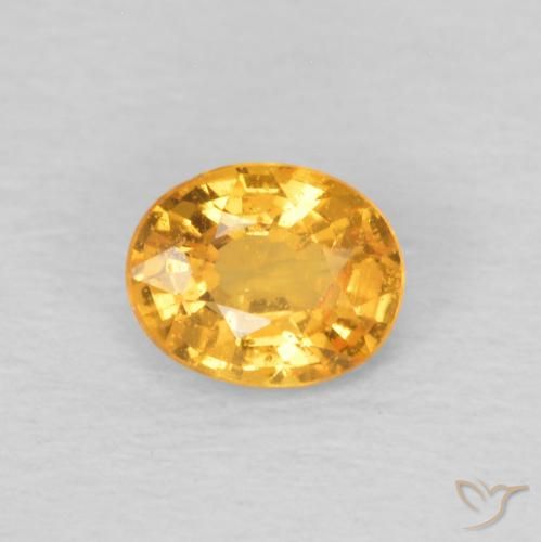 0.43ct Натуральный Оранжево-золотой Спессартитовая пряжа, Овал, Чистота VS