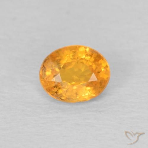 0.36ct Натуральный Средний апельсин Спессартитовая пряжа, Овал, VS-SI