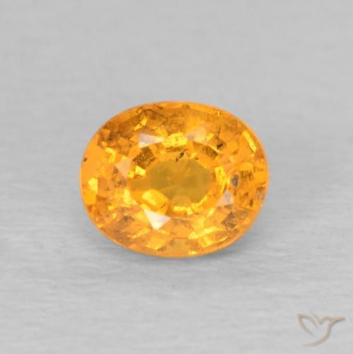 0.64ct Натуральный Медово-оранжевый Спессартитовая пряжа, Овал, Чистота VS