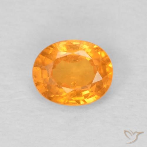 0.48ct Натуральный Интенсивный апельсин Спессартитовая пряжа, Овал, Чистота VS
