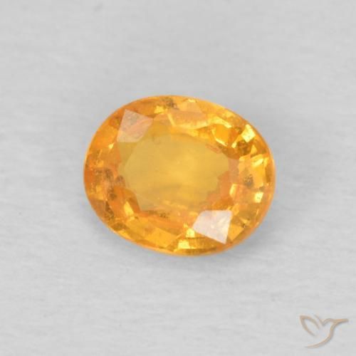 0.49 карата, натуральный Medium Light-Orange Спессартитовая пряжа, Овал, Чистота VS