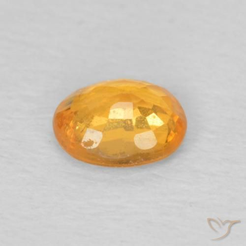 0.49 карата, натуральный Medium Light-Orange Спессартитовая пряжа, Овал, Чистота VS