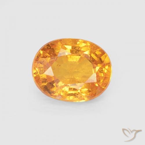 0.57ct Натуральный Абрикос Апельсин Спессартитовая пряжа, Овал, Чистота VS
