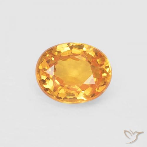 0.45ct Натуральный Оранжево-золотой Спессартитовая пряжа, Овал, Чистота VS