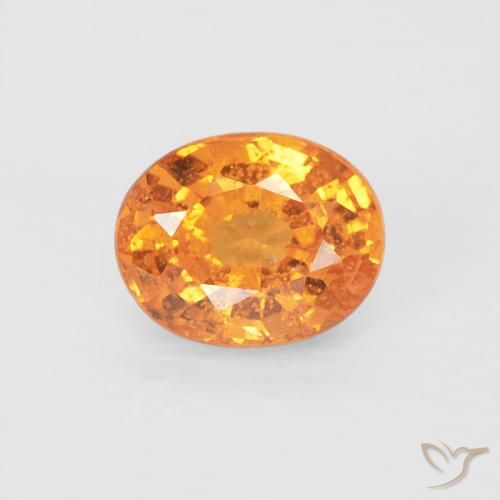 0.58ct Натуральный Средний апельсин Спессартитовая пряжа, Овал, Чистота VS