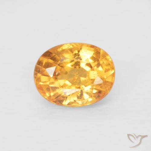 0.54ct Натуральный Средний апельсин Спессартитовая пряжа, Овал, Чистота VS