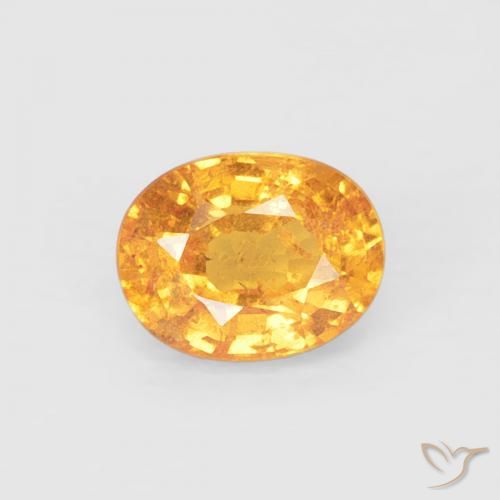 0.54ct Натуральный Средний апельсин Спессартитовая пряжа, Овал, Чистота VS