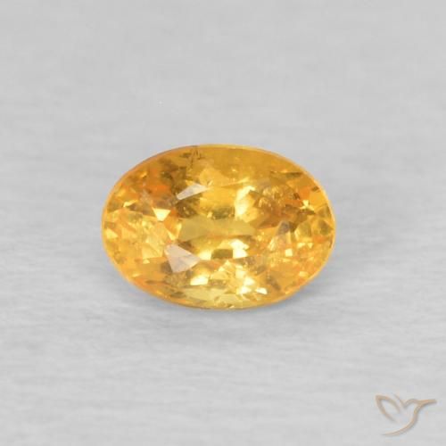 0.22ct Натуральный Яркое золото Спессартитовая пряжа, Овал, Чистота VS