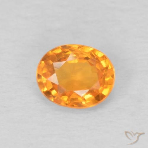 0.47ct Натуральный Медово-оранжевый Спессартитовая пряжа, Овал, Чистота VS